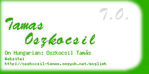 tamas oszkocsil business card